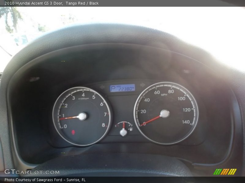 Tango Red / Black 2010 Hyundai Accent GS 3 Door