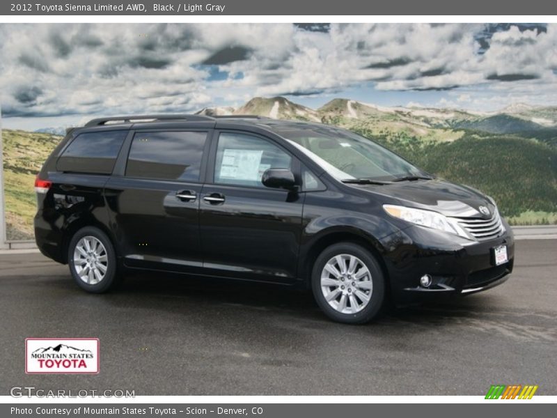 Black / Light Gray 2012 Toyota Sienna Limited AWD