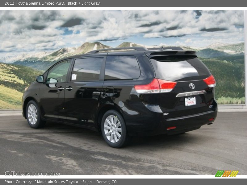 Black / Light Gray 2012 Toyota Sienna Limited AWD