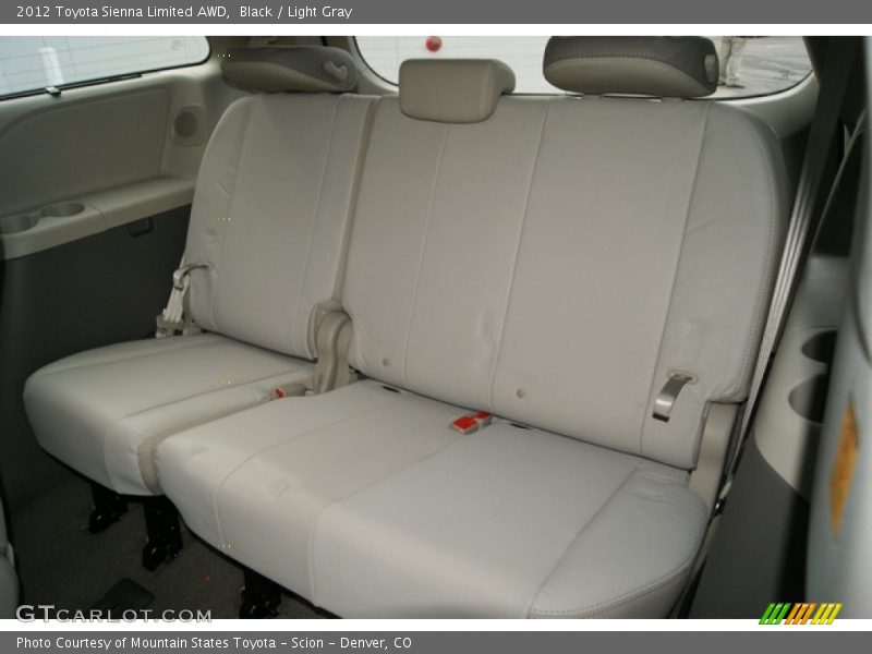 Rear Seat of 2012 Sienna Limited AWD