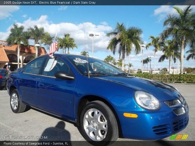 Electric Blue Pearlcoat / Dark Slate Gray 2005 Dodge Neon SXT
