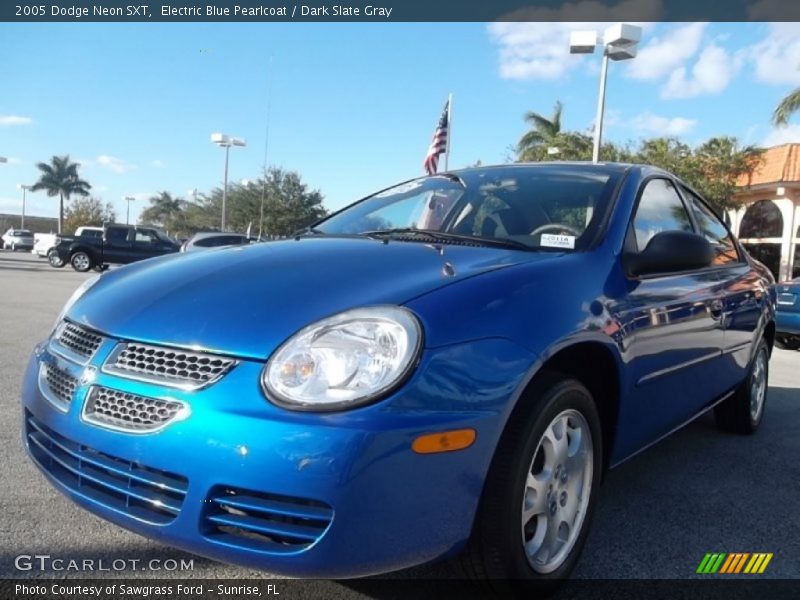Electric Blue Pearlcoat / Dark Slate Gray 2005 Dodge Neon SXT