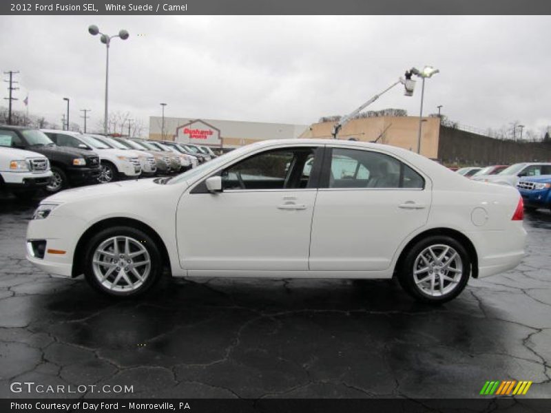 White Suede / Camel 2012 Ford Fusion SEL