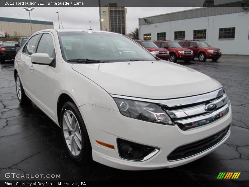 White Suede / Camel 2012 Ford Fusion SEL