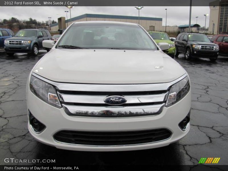 White Suede / Camel 2012 Ford Fusion SEL