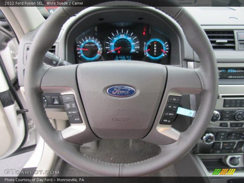 White Suede / Camel 2012 Ford Fusion SEL