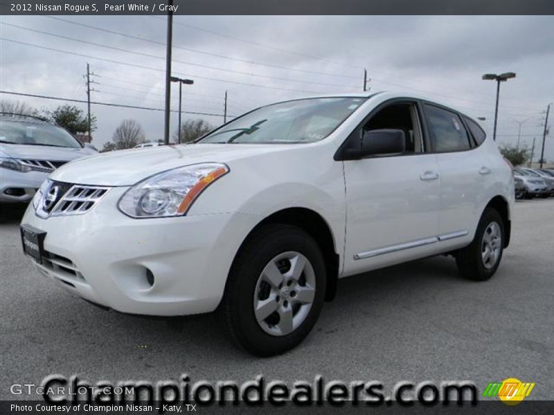 Pearl White / Gray 2012 Nissan Rogue S