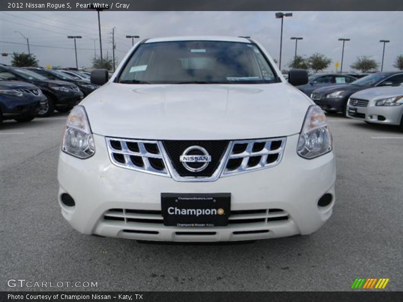 Pearl White / Gray 2012 Nissan Rogue S