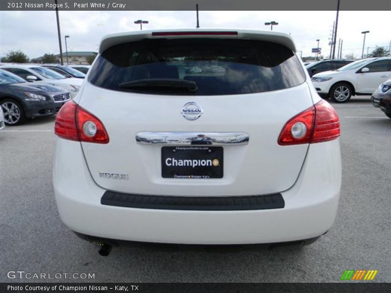 Pearl White / Gray 2012 Nissan Rogue S