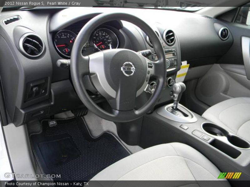 Pearl White / Gray 2012 Nissan Rogue S
