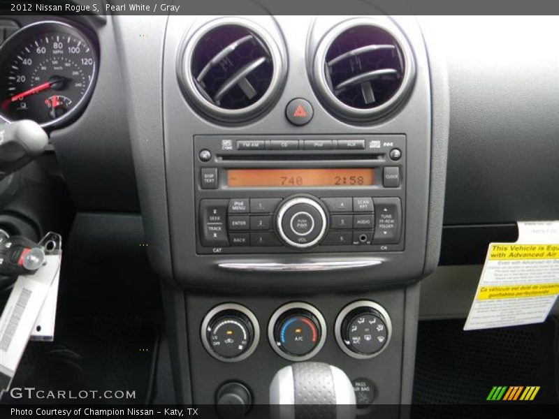 Pearl White / Gray 2012 Nissan Rogue S