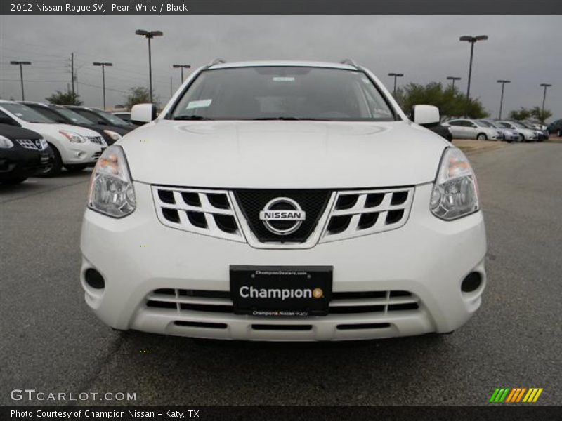 Pearl White / Black 2012 Nissan Rogue SV