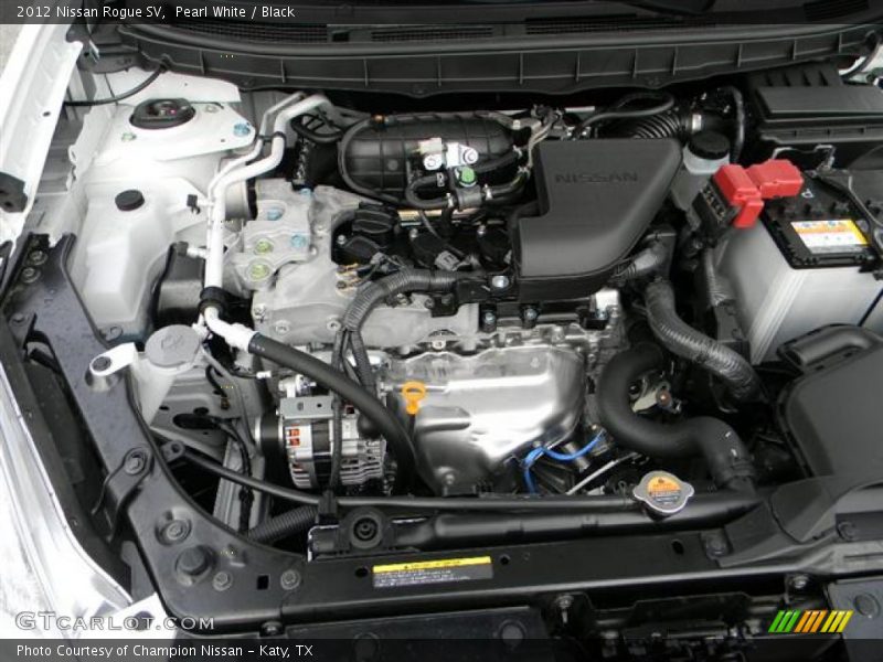 Pearl White / Black 2012 Nissan Rogue SV