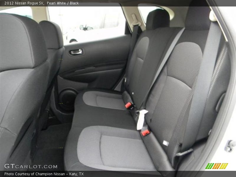 Pearl White / Black 2012 Nissan Rogue SV