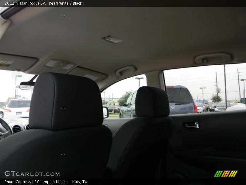 Pearl White / Black 2012 Nissan Rogue SV