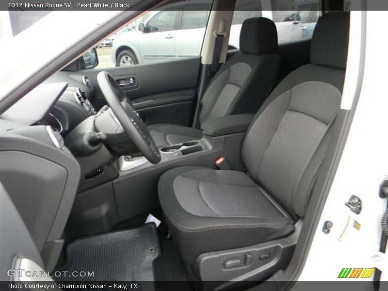 Pearl White / Black 2012 Nissan Rogue SV