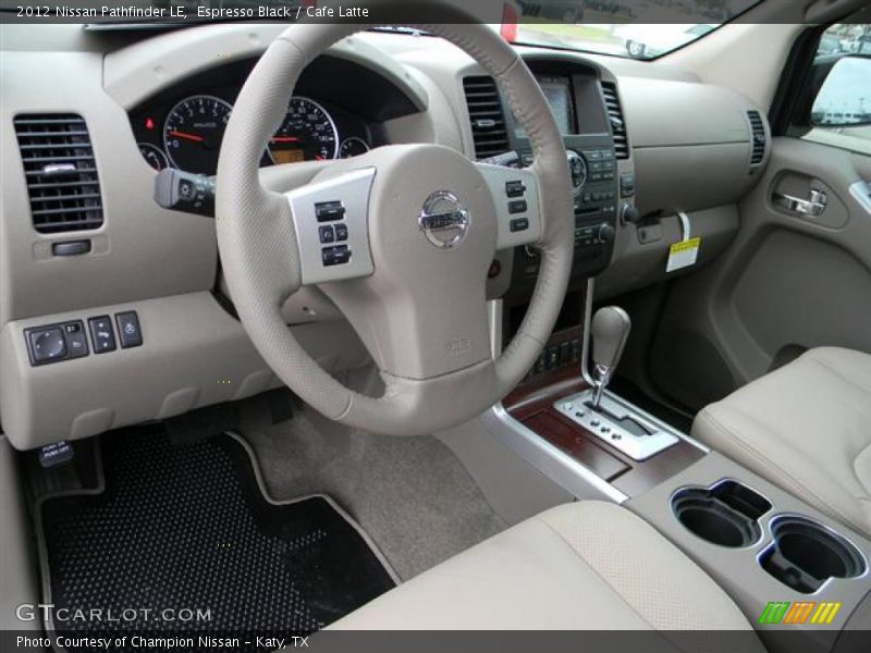  2012 Pathfinder LE Cafe Latte Interior