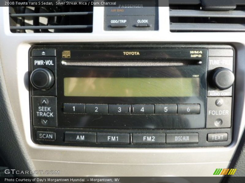 Silver Streak Mica / Dark Charcoal 2008 Toyota Yaris S Sedan