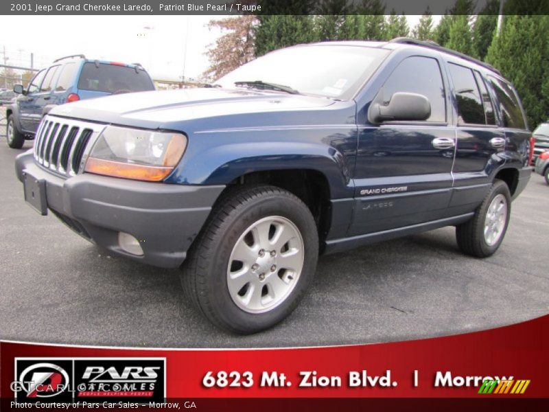 Patriot Blue Pearl / Taupe 2001 Jeep Grand Cherokee Laredo