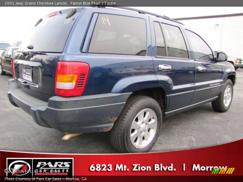 Patriot Blue Pearl / Taupe 2001 Jeep Grand Cherokee Laredo