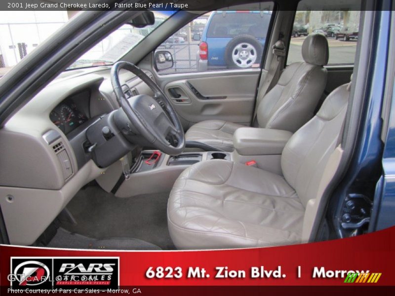 Patriot Blue Pearl / Taupe 2001 Jeep Grand Cherokee Laredo