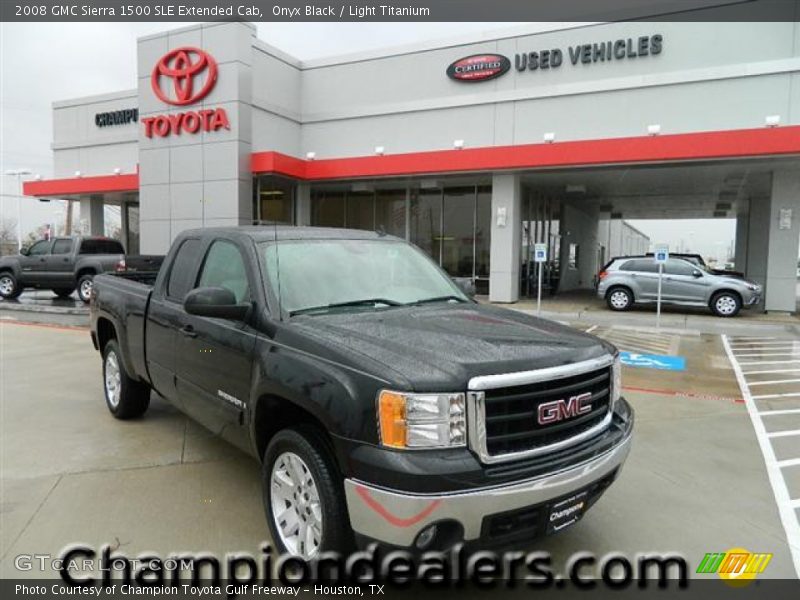 Onyx Black / Light Titanium 2008 GMC Sierra 1500 SLE Extended Cab