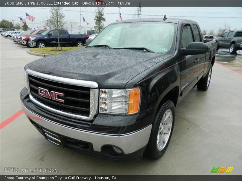 Onyx Black / Light Titanium 2008 GMC Sierra 1500 SLE Extended Cab