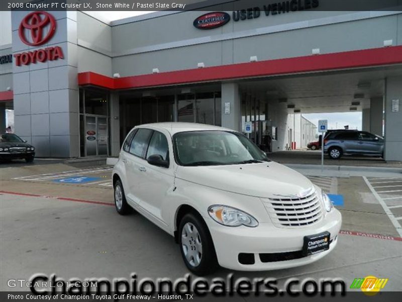 Stone White / Pastel Slate Gray 2008 Chrysler PT Cruiser LX