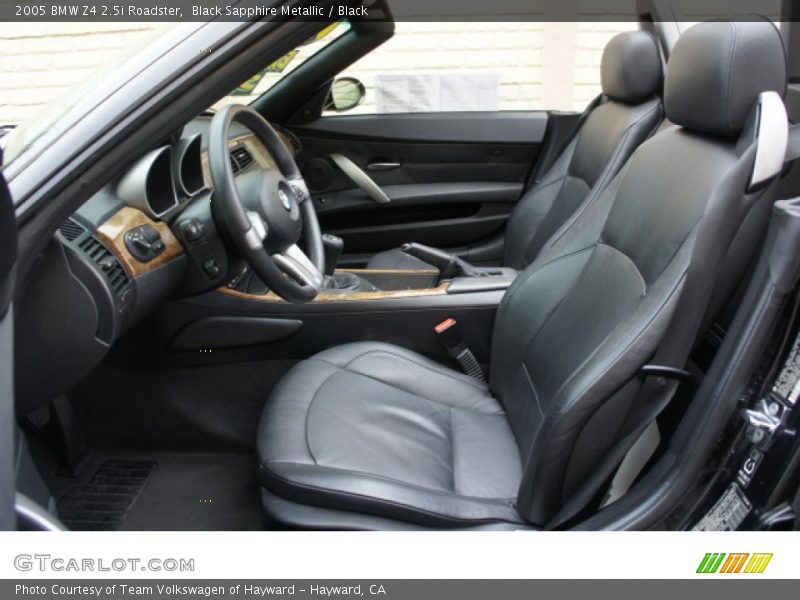 Black Sapphire Metallic / Black 2005 BMW Z4 2.5i Roadster