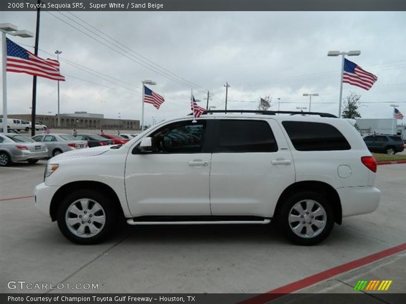 Super White / Sand Beige 2008 Toyota Sequoia SR5