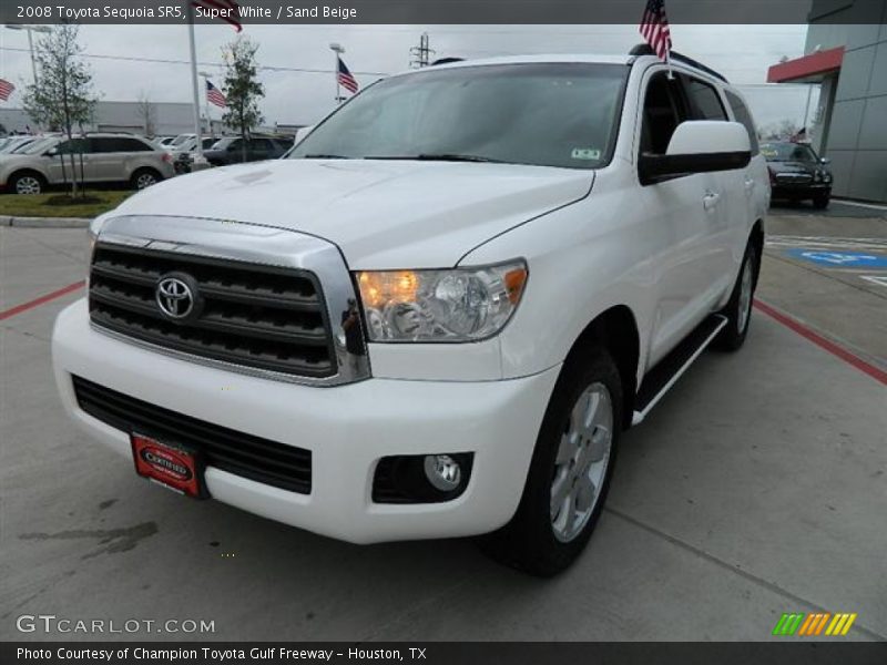 Super White / Sand Beige 2008 Toyota Sequoia SR5