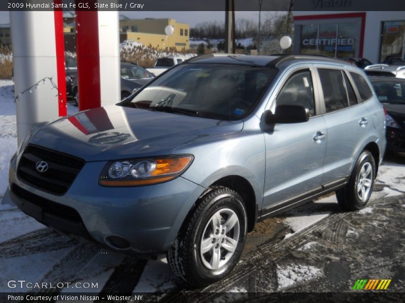 Slate Blue / Gray 2009 Hyundai Santa Fe GLS