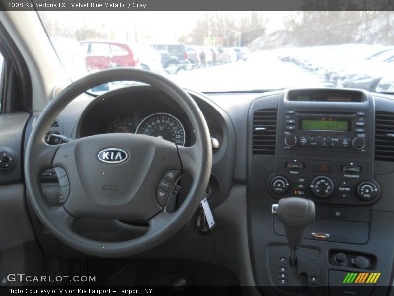 Velvet Blue Metallic / Gray 2008 Kia Sedona LX