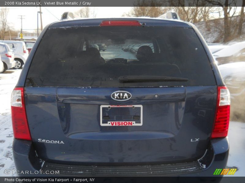 Velvet Blue Metallic / Gray 2008 Kia Sedona LX