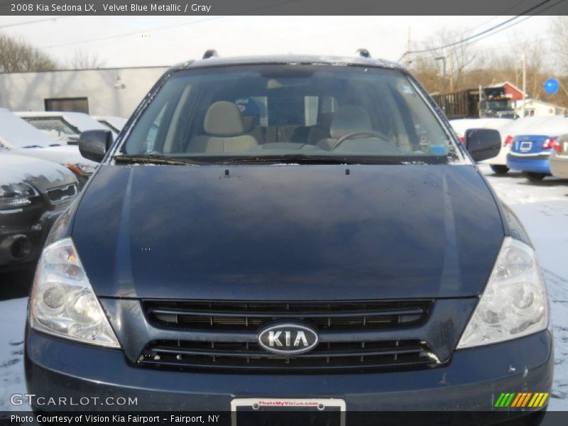 Velvet Blue Metallic / Gray 2008 Kia Sedona LX