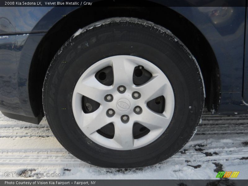 Velvet Blue Metallic / Gray 2008 Kia Sedona LX