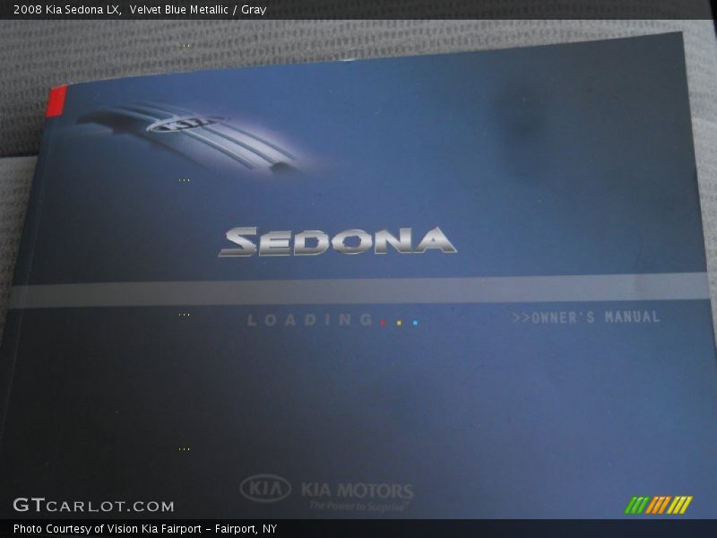 Velvet Blue Metallic / Gray 2008 Kia Sedona LX