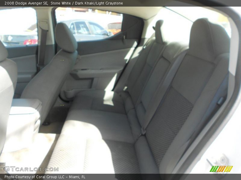 Stone White / Dark Khaki/Light Graystone 2008 Dodge Avenger SE