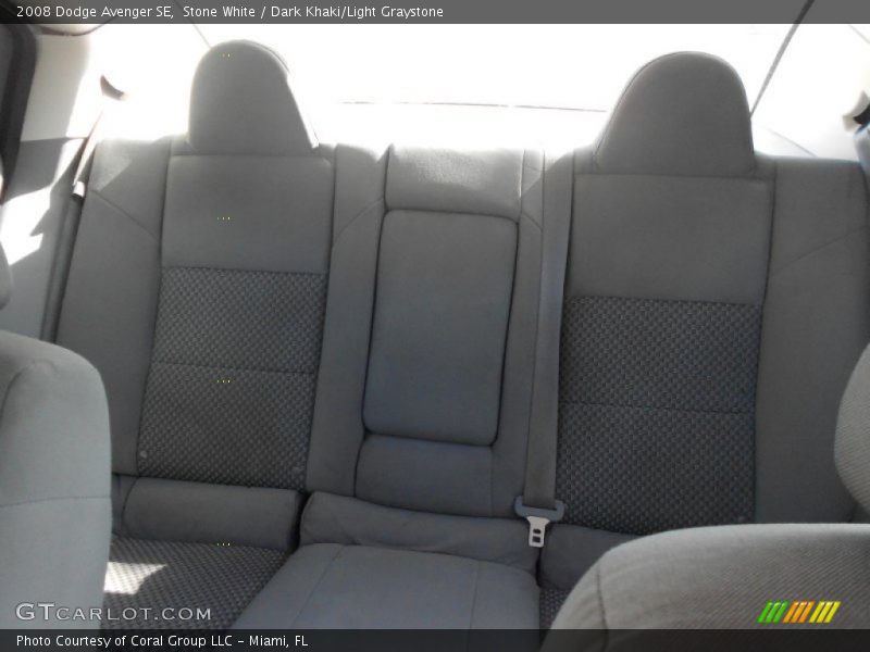 Stone White / Dark Khaki/Light Graystone 2008 Dodge Avenger SE