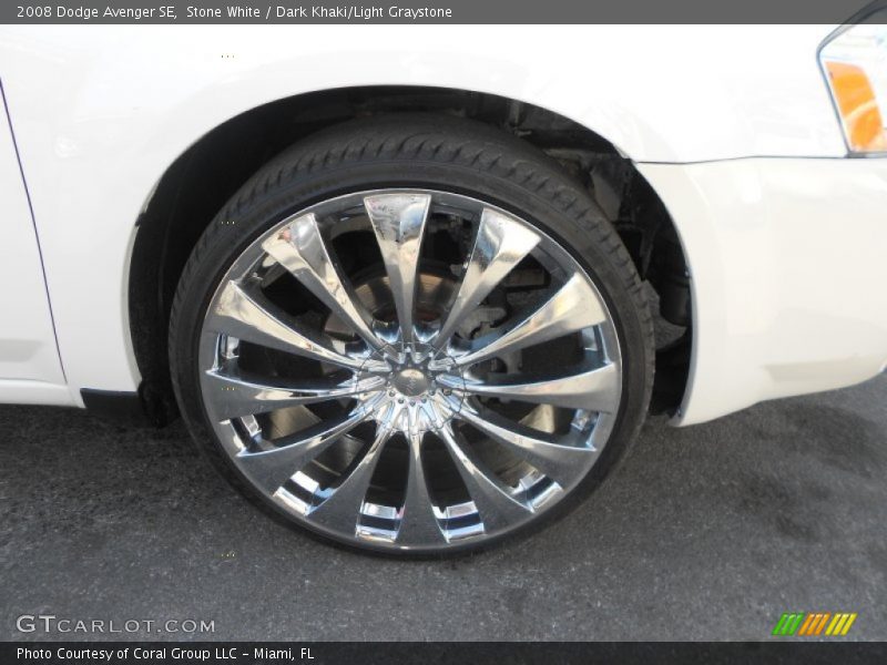Stone White / Dark Khaki/Light Graystone 2008 Dodge Avenger SE
