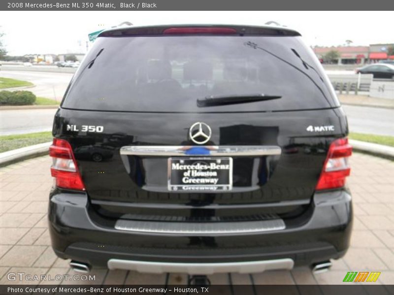 Black / Black 2008 Mercedes-Benz ML 350 4Matic