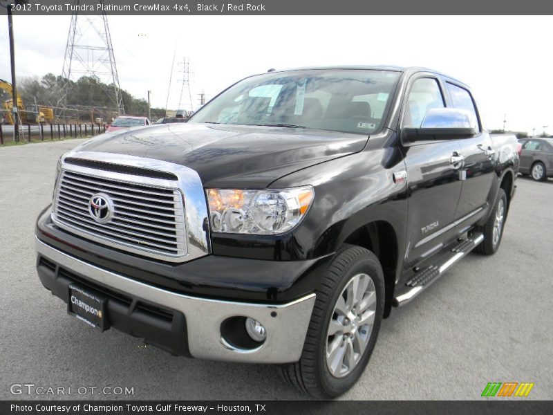 Black / Red Rock 2012 Toyota Tundra Platinum CrewMax 4x4