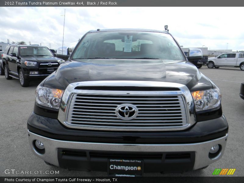 Black / Red Rock 2012 Toyota Tundra Platinum CrewMax 4x4