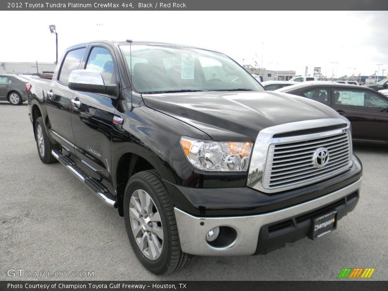 Black / Red Rock 2012 Toyota Tundra Platinum CrewMax 4x4