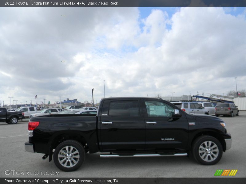 Black / Red Rock 2012 Toyota Tundra Platinum CrewMax 4x4