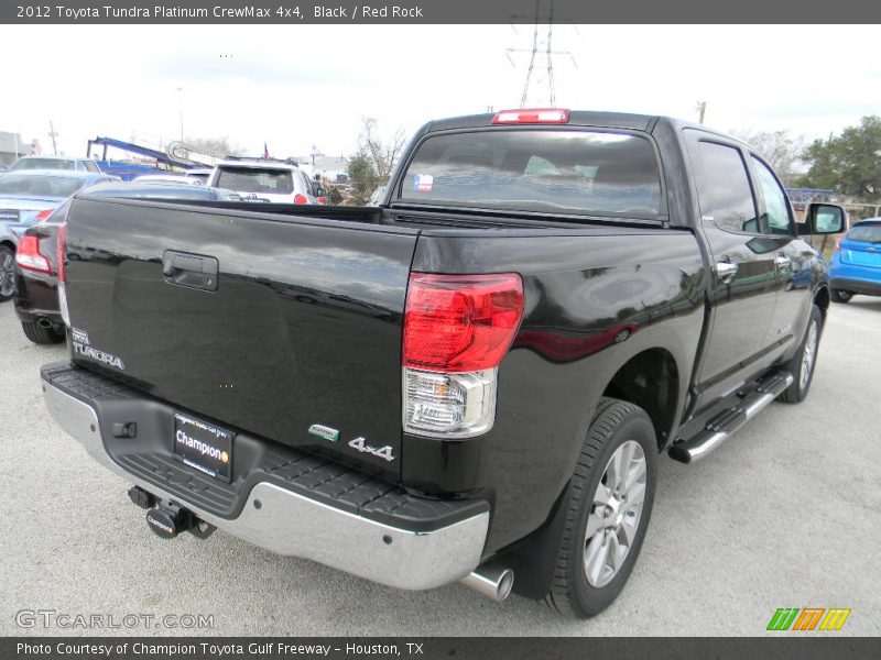 Black / Red Rock 2012 Toyota Tundra Platinum CrewMax 4x4