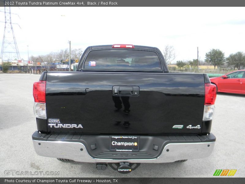 Black / Red Rock 2012 Toyota Tundra Platinum CrewMax 4x4