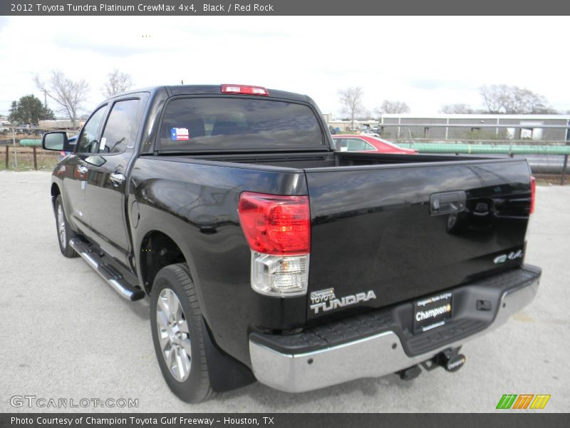 Black / Red Rock 2012 Toyota Tundra Platinum CrewMax 4x4