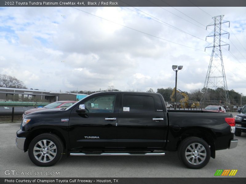 Black / Red Rock 2012 Toyota Tundra Platinum CrewMax 4x4