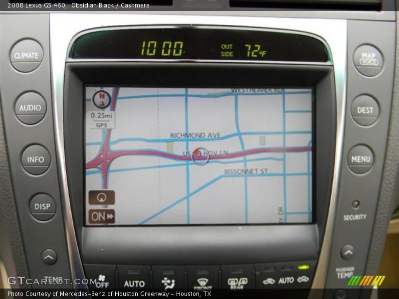 Navigation of 2008 GS 460